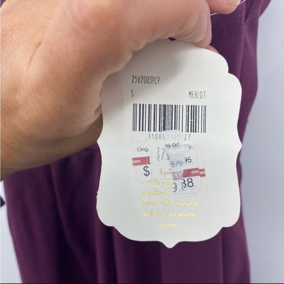 SOLD Altar’d State Merlot wide leg jumpsuit S nwt! - Picture 3 of 10